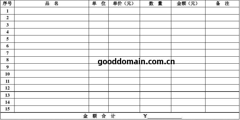 辦公(gong)用品明(ming)細單